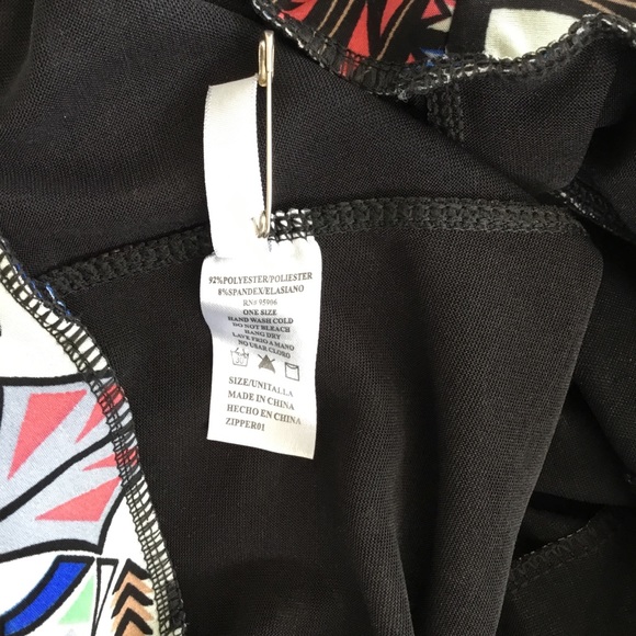 Fancy Fun  Blue & Black high rise Leggings Size Medium $35 - Picture 10 of 12